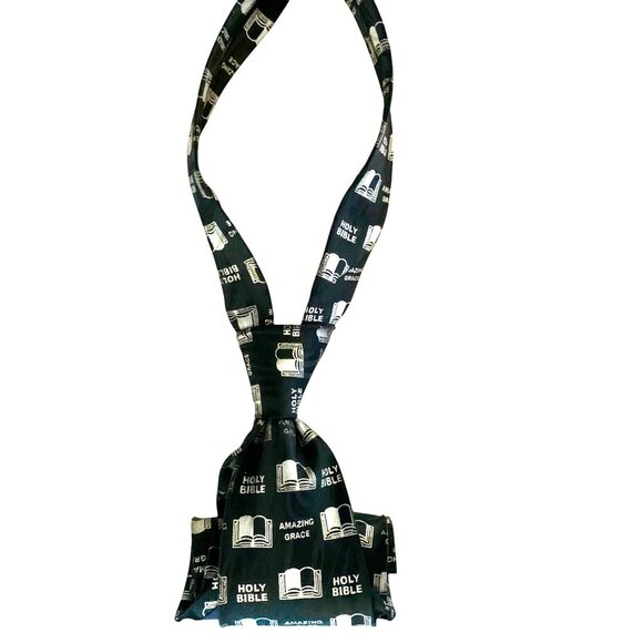 Holy Bible Amazing Grace Tie Pocket Square Set Southern Preacher Novelty - Picture 4 of 8
